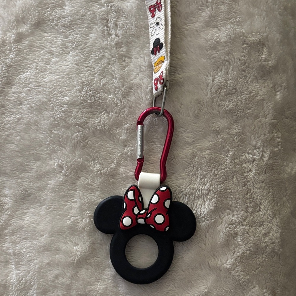 Minnie Mouse Inspired Silicone Badge Holder with Lanyard